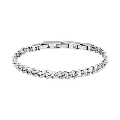 Bracciale Donna Morellato Trame in Argento Sostenibile Silver a Catena Grumetta con Cubic Zirconia Bianchi SAAG10