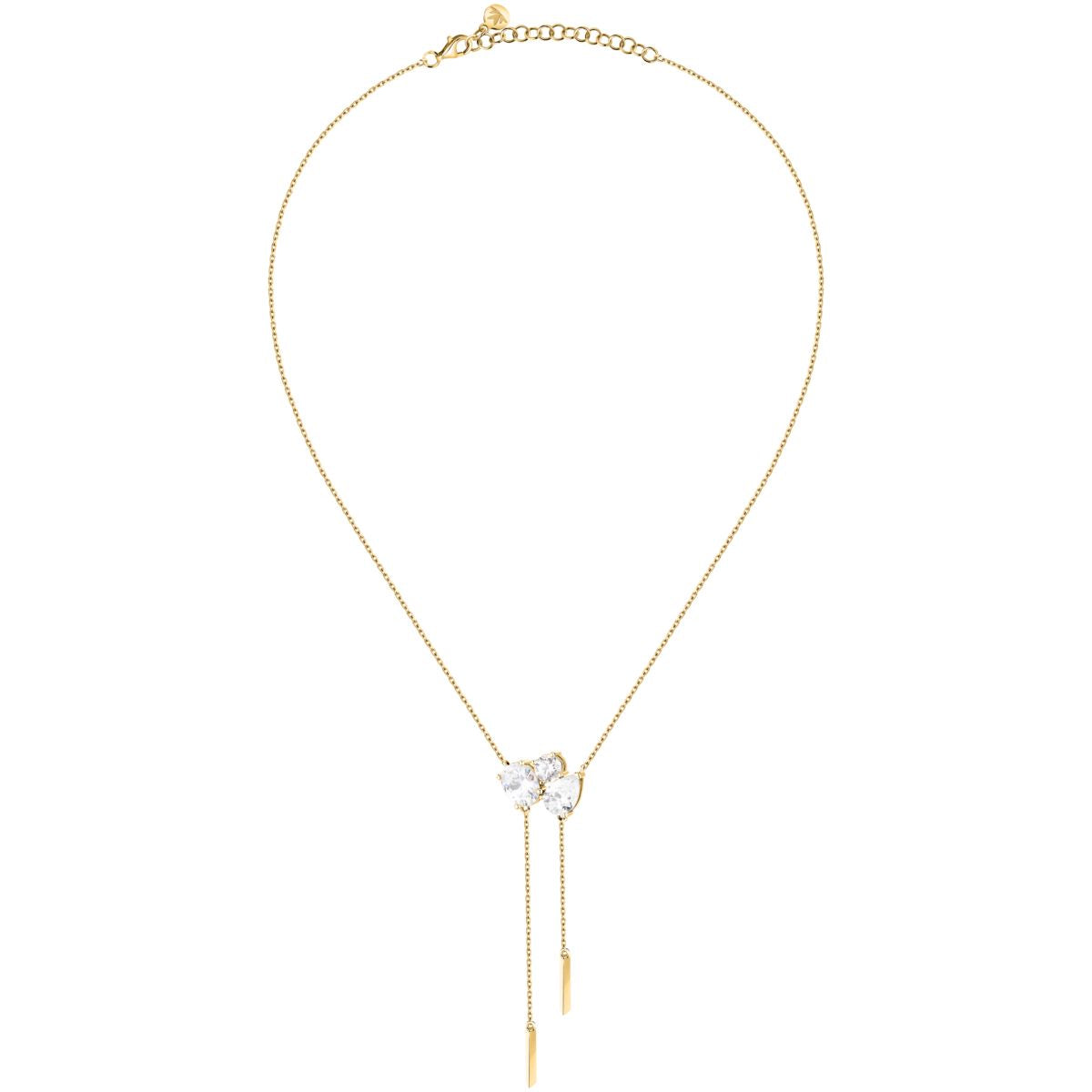Collana Donna Morellato Riflessi Pendente con Frange in Argento Dorato con Cubic Zirconia Bianchi SABC01 - Arena Gioielli