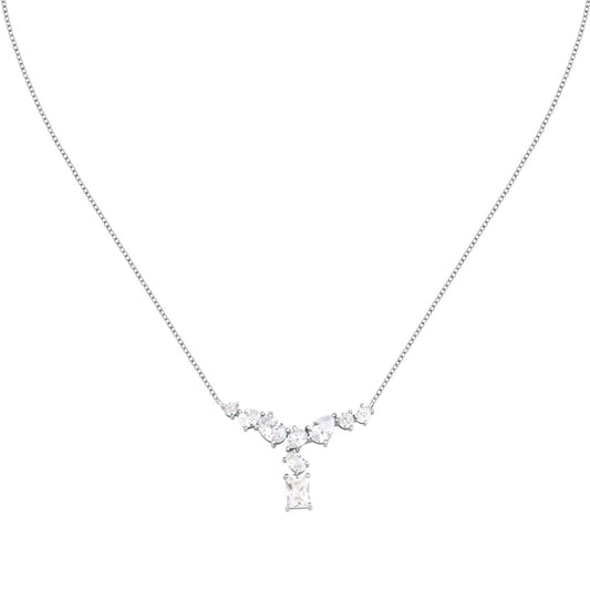 Collana Donna Morellato Riflessi Pendente a Y in Argento con Cubic Zirconia Bianchi SABC03 - Arena Gioielli - Morellato