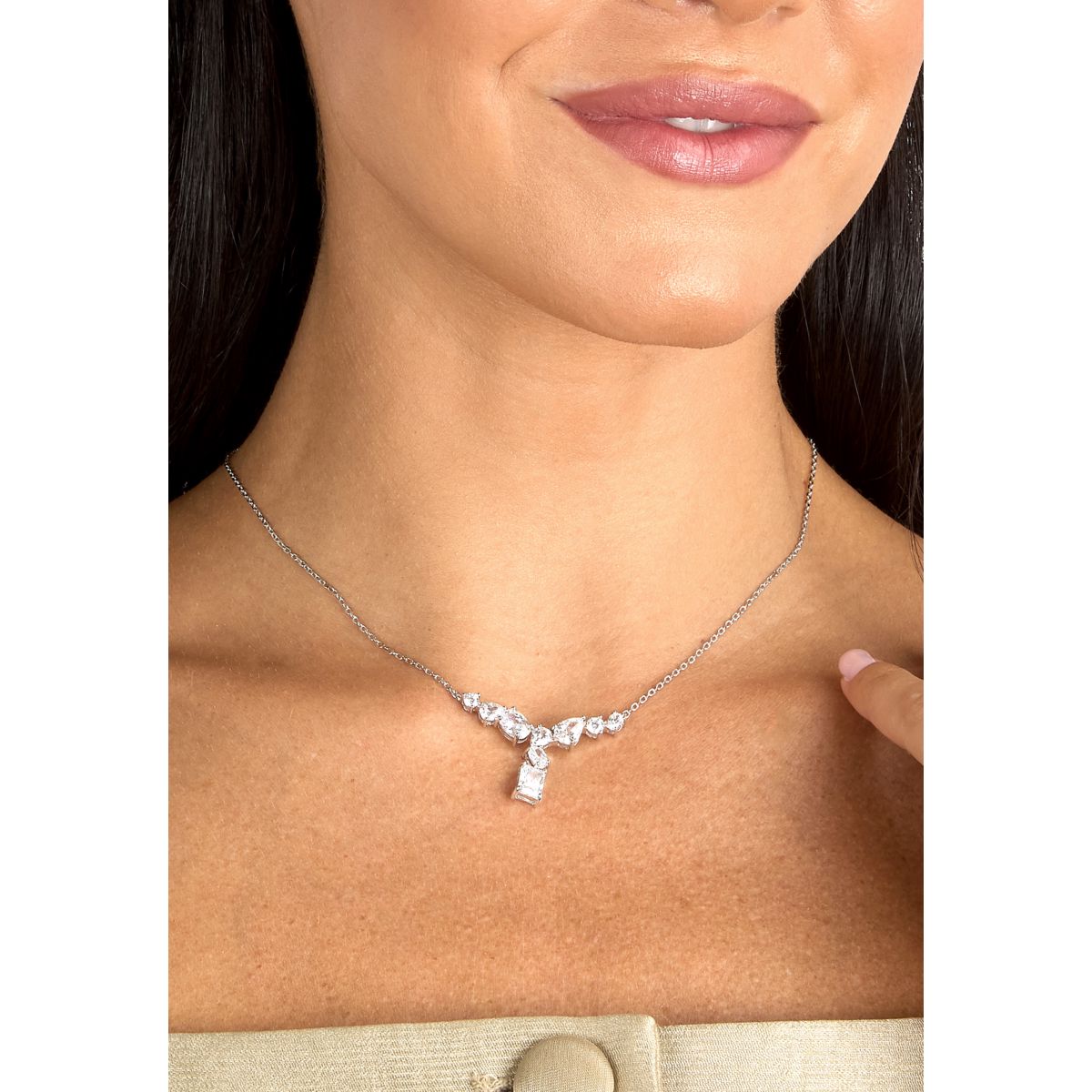 Collana Donna Morellato Riflessi Pendente a Y in Argento con Cubic Zirconia Bianchi SABC03 - Arena Gioielli