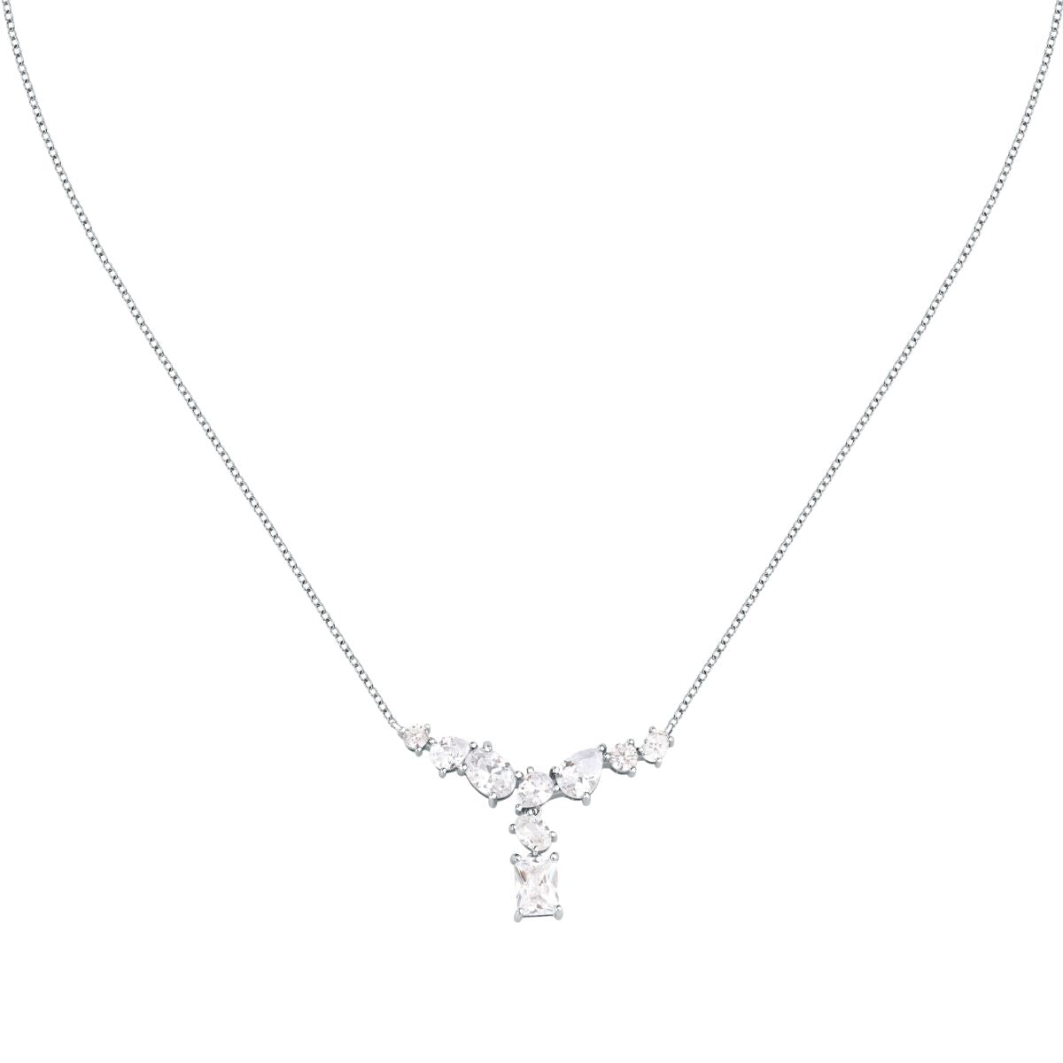 Collana Donna Morellato Riflessi Pendente a Y in Argento con Cubic Zirconia Bianchi SABC03 - Arena Gioielli - Morellato