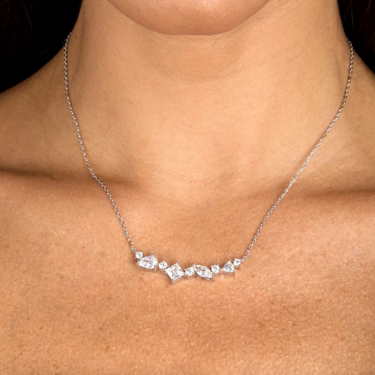 Collana Donna Morellato Riflessi Girocollo in Argento con Cubic Zirconia Bianchi SABC04 - Arena Gioielli - Morellato