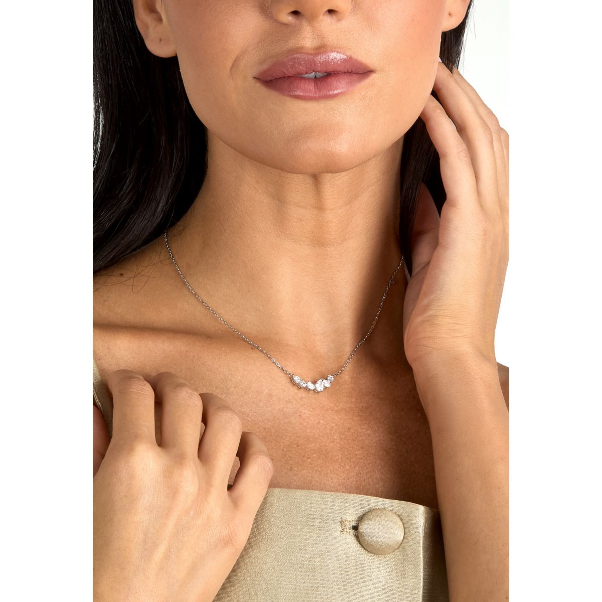 Collana Donna Morellato Riflessi Girocollo in Argento con Cubic Zirconia Bianchi SABC05 - Arena Gioielli - Morellato
