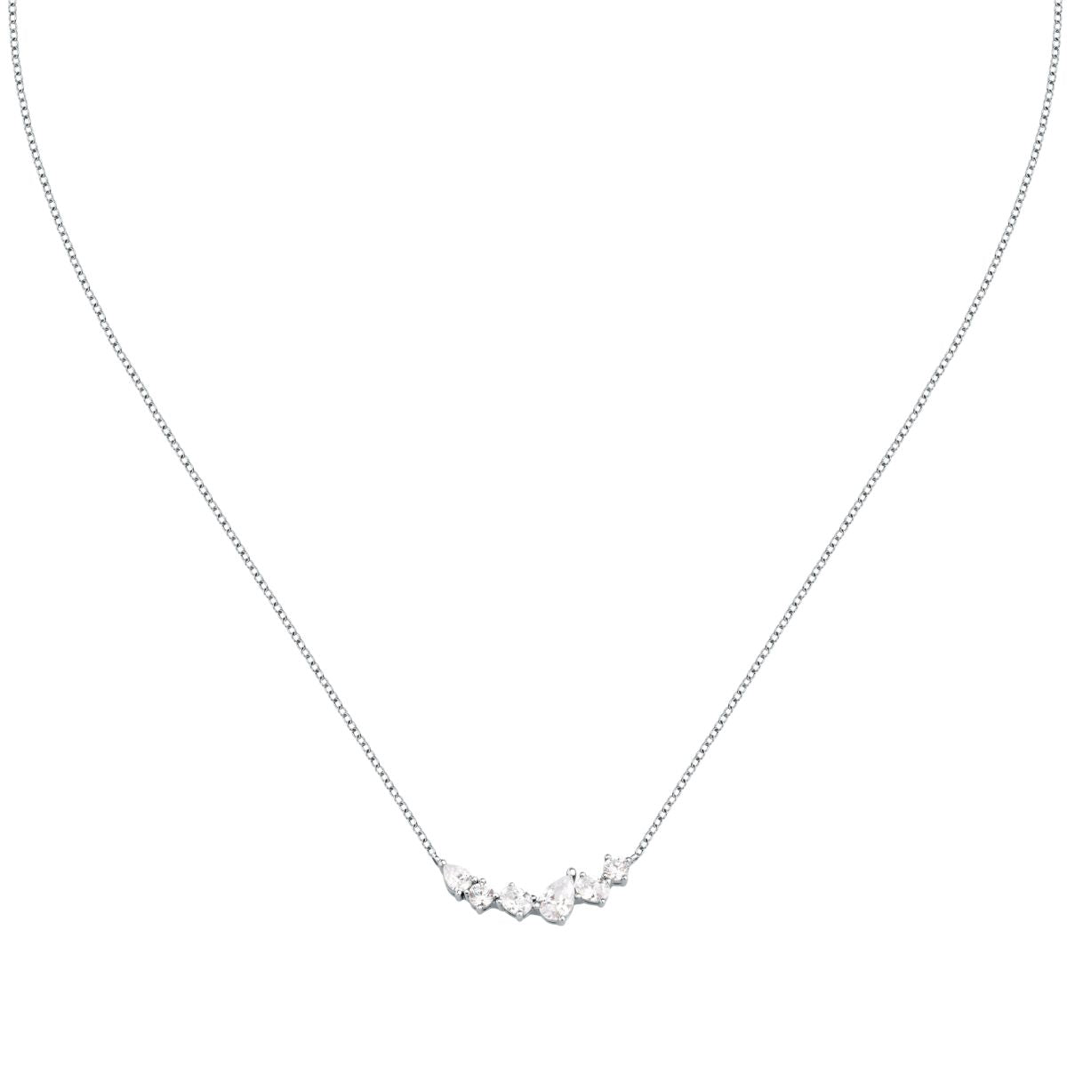Collana Donna Morellato Riflessi Girocollo in Argento con Cubic Zirconia Bianchi SABC05 - Arena Gioielli