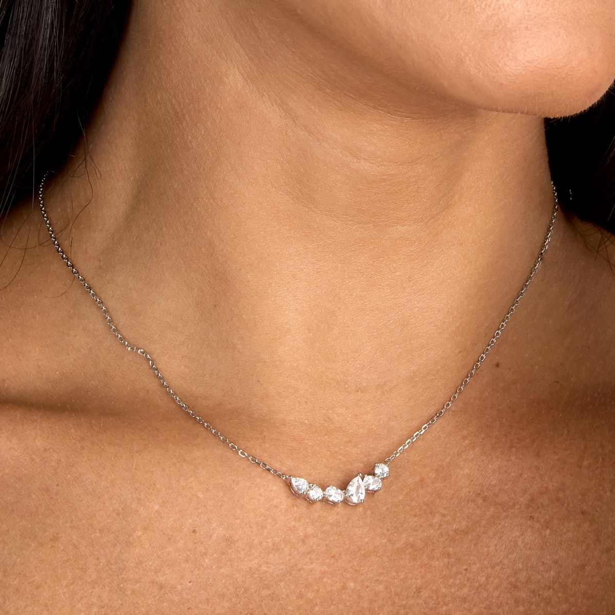 Collana Donna Morellato Riflessi Girocollo in Argento con Cubic Zirconia Bianchi SABC05 - Arena Gioielli