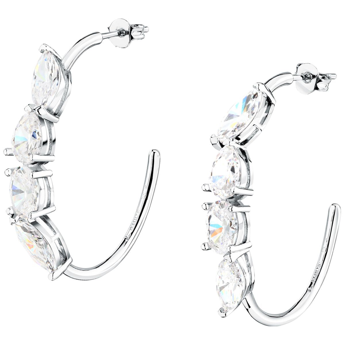 Orecchini Donna Morellato Riflessi a Cerchio in Argento con Cubic Zirconia Bianchi SABC07 - Morellato