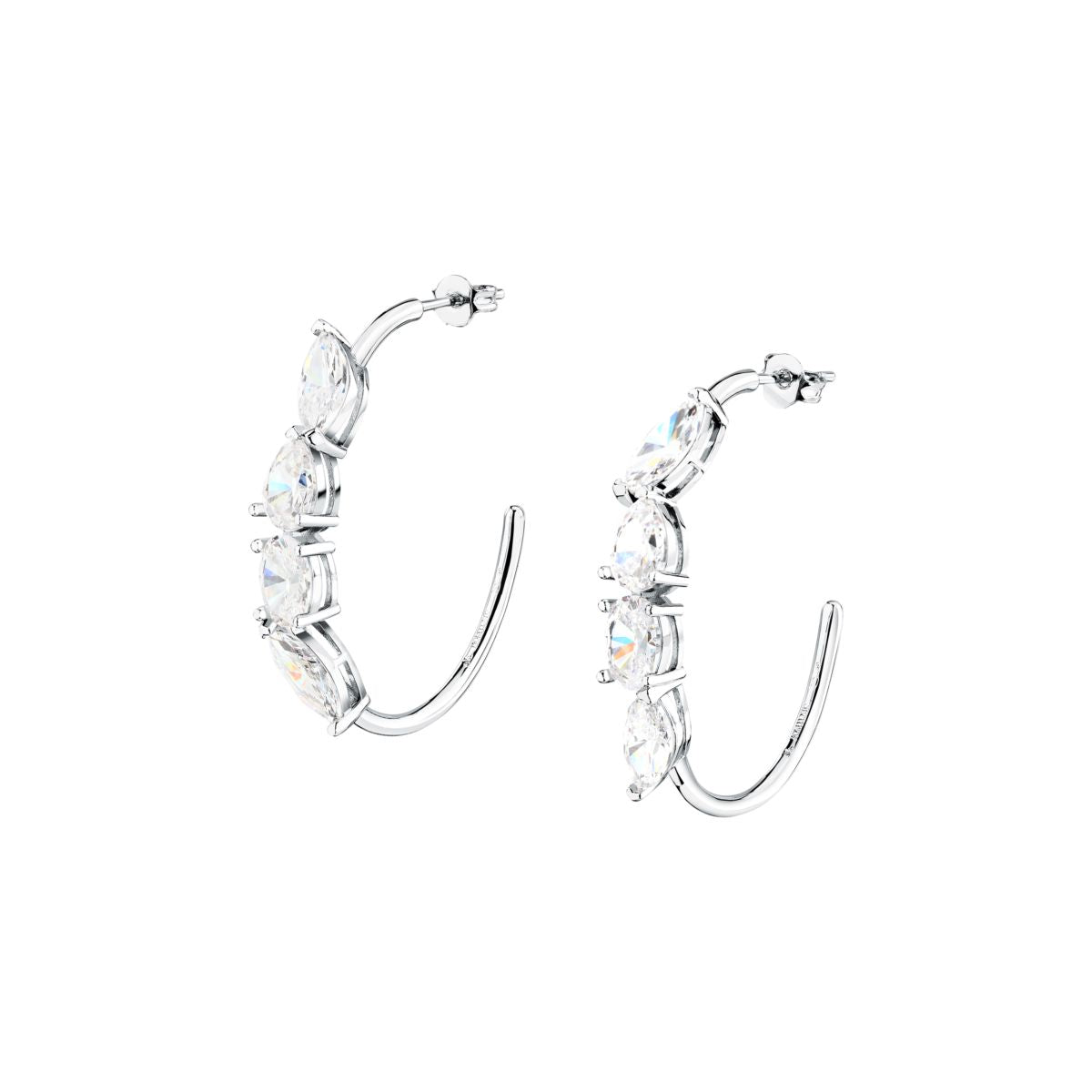 Orecchini Donna Morellato Riflessi a Cerchio in Argento con Cubic Zirconia Bianchi SABC07 - Morellato