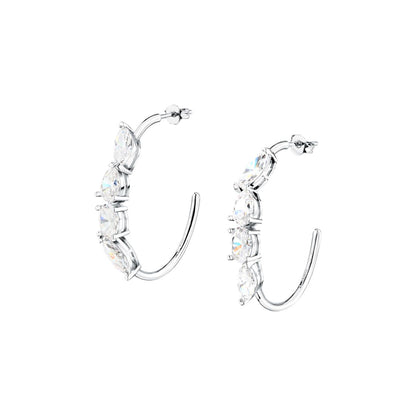 Orecchini Donna Morellato Riflessi a Cerchio in Argento con Cubic Zirconia Bianchi SABC07