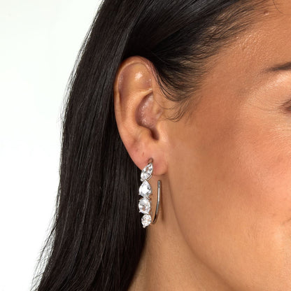 Orecchini Donna Morellato Riflessi a Cerchio in Argento con Cubic Zirconia Bianchi SABC07