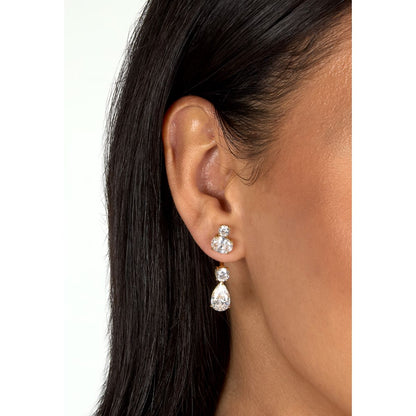 Orecchini Donna Morellato Riflessi Pendenti a Lobo in Argento Dorato con Cubic Zirconia Bianchi SABC08