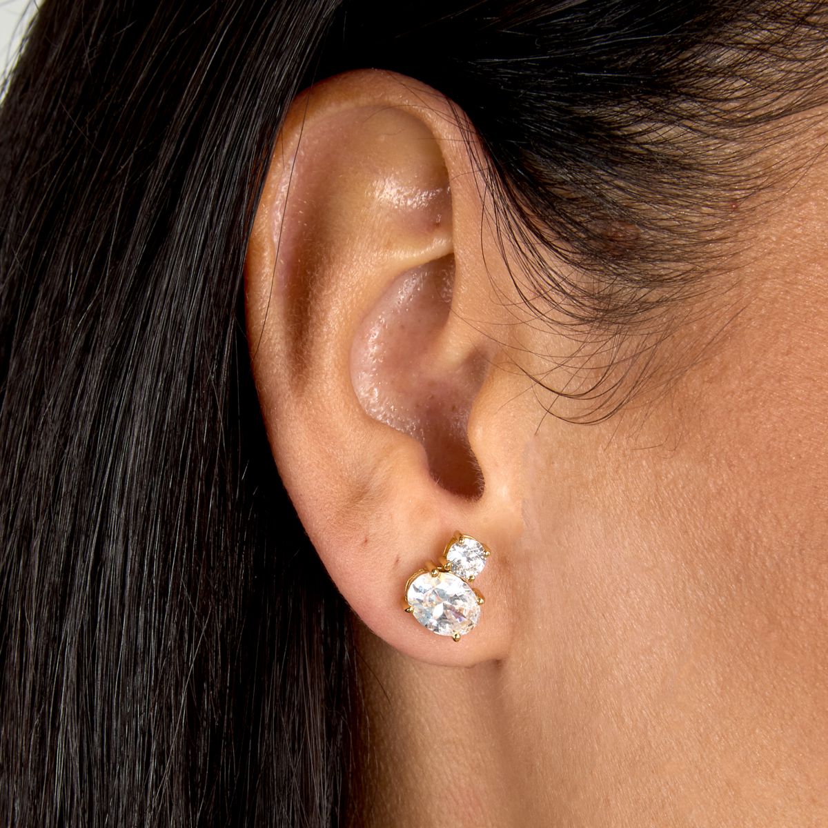 Orecchini Donna Morellato Riflessi Pendenti a Lobo in Argento Dorato con Cubic Zirconia Bianchi SABC08 - Morellato