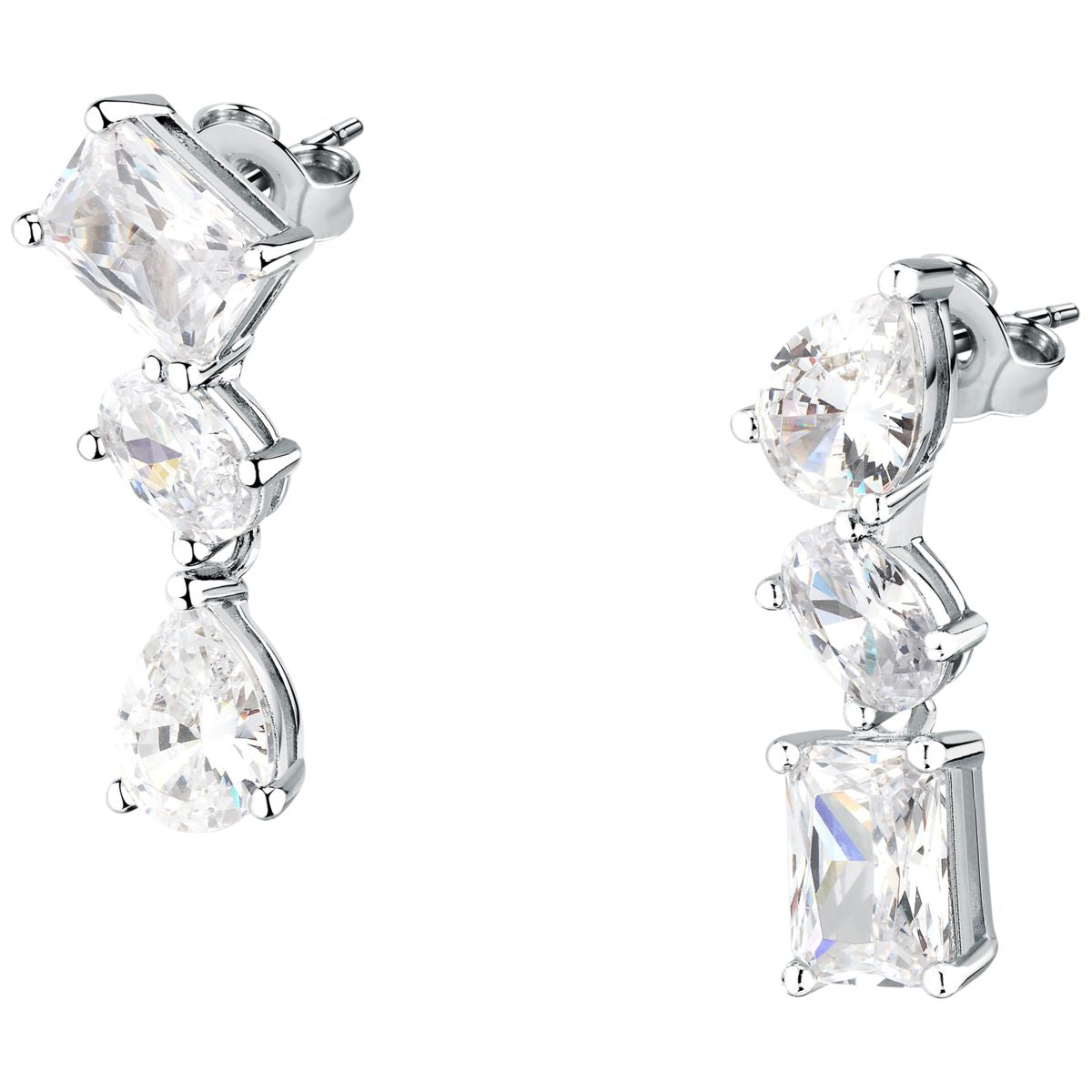 Orecchini Donna Morellato Riflessi Pendenti a Lobo in Argento con Cubic Zirconia Bianchi SABC09 - Morellato