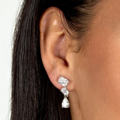 Orecchini Donna Morellato Riflessi Pendenti a Lobo in Argento con Cubic Zirconia Bianchi SABC09