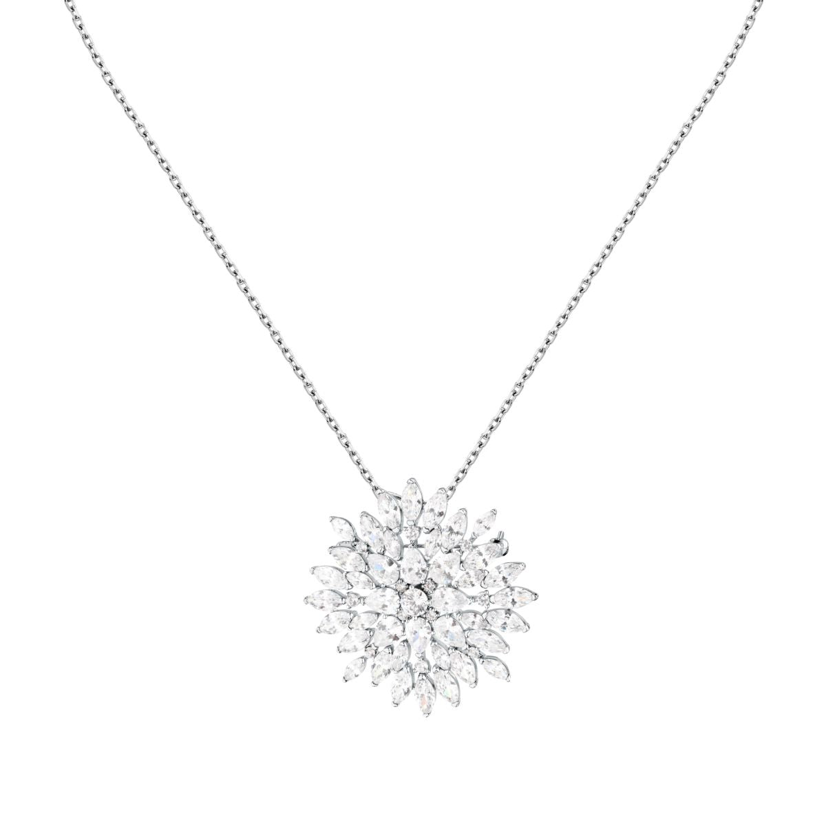 Collana Donna Morellato Riflessi Pendente Floreale in Argento 925 con Cubic Zirconia Bianchi SABC11 - Arena Gioielli - Morellato