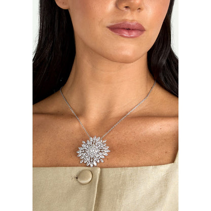 Collana Donna Morellato Riflessi Pendente Floreale in Argento 925 con Cubic Zirconia Bianchi SABC11 - Arena Gioielli