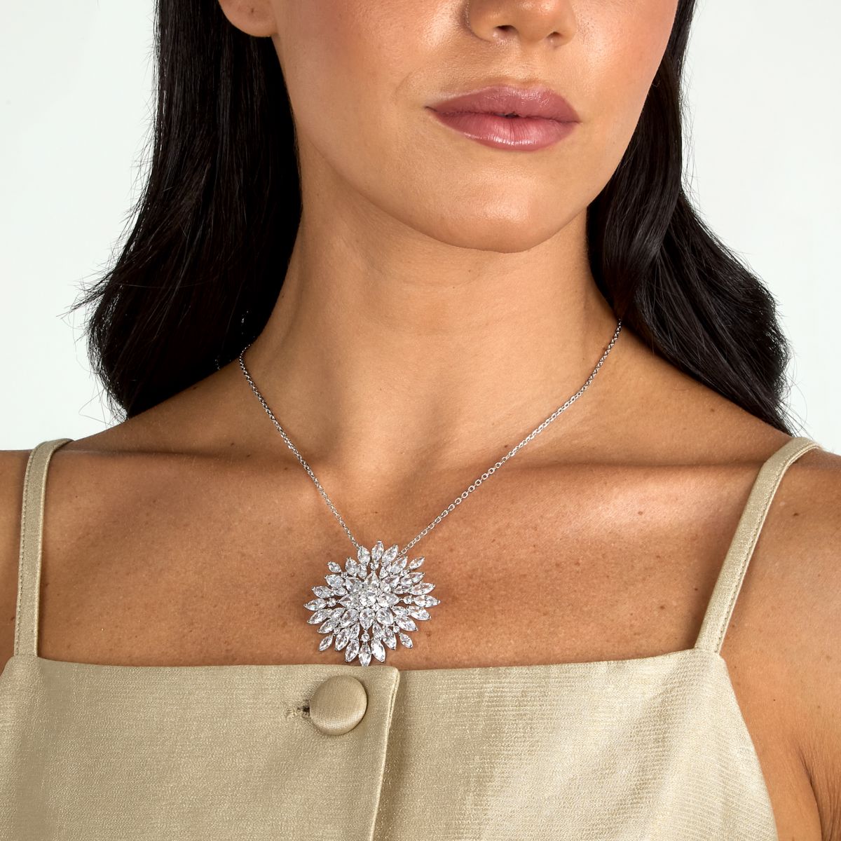 Collana Donna Morellato Riflessi Pendente Floreale in Argento 925 con Cubic Zirconia Bianchi SABC11 - Arena Gioielli
