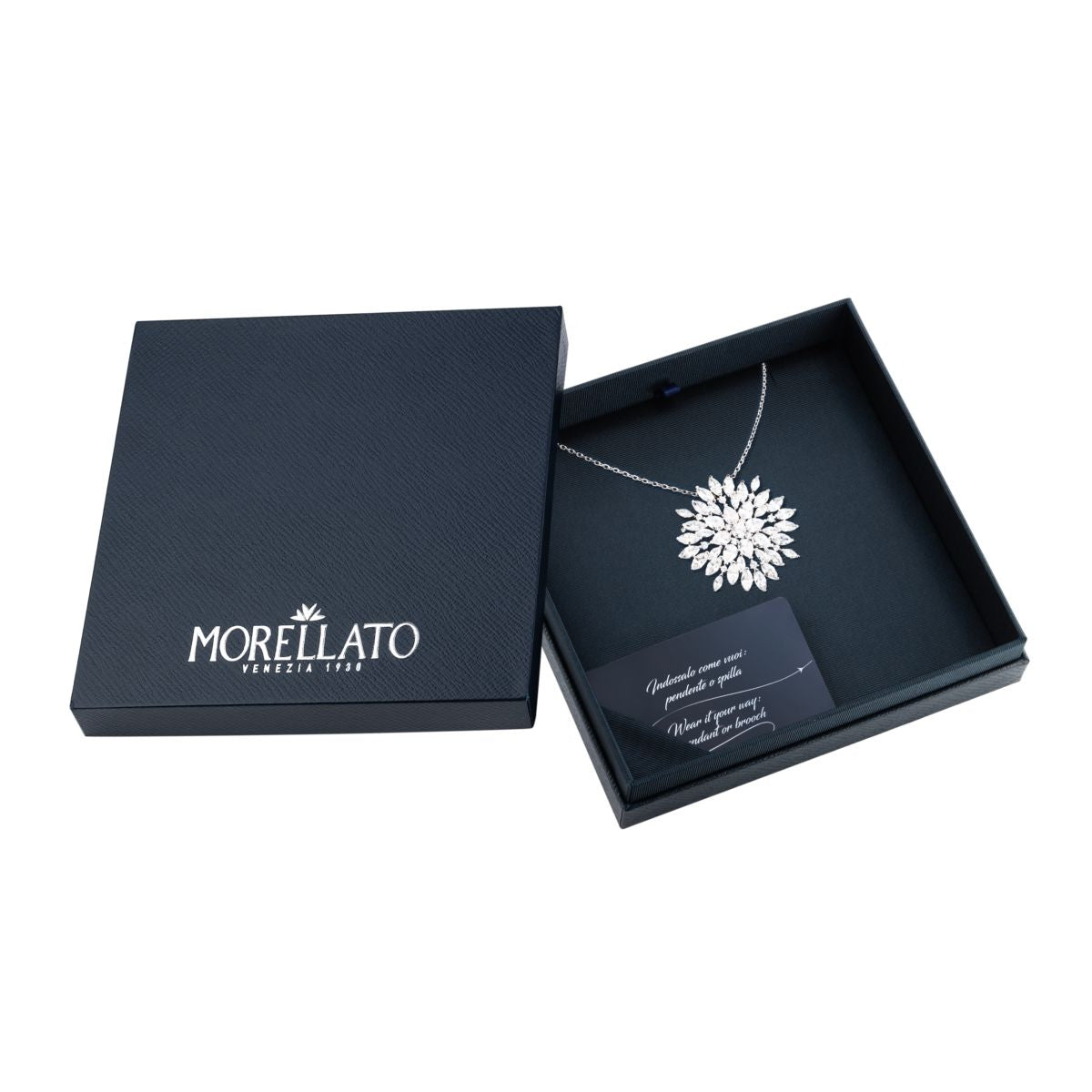 Collana Donna Morellato Riflessi Pendente Floreale in Argento 925 con Cubic Zirconia Bianchi SABC11 - Arena Gioielli