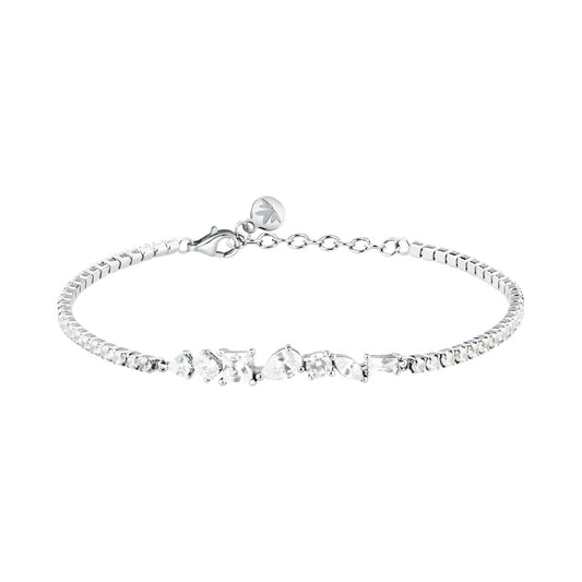 Bracciale Donna Morellato Riflessi Tennis in Argento Silver con Cubic Zirconia Bianchi SABC13 - Arena Gioielli  - Morellato