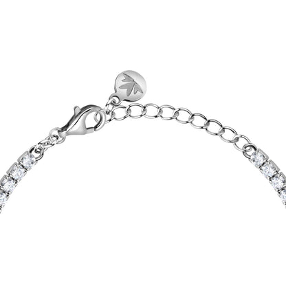 Bracciale Donna Morellato Infinito Tennis in Argento con Cubic Zirconia Bianchi SABD02
