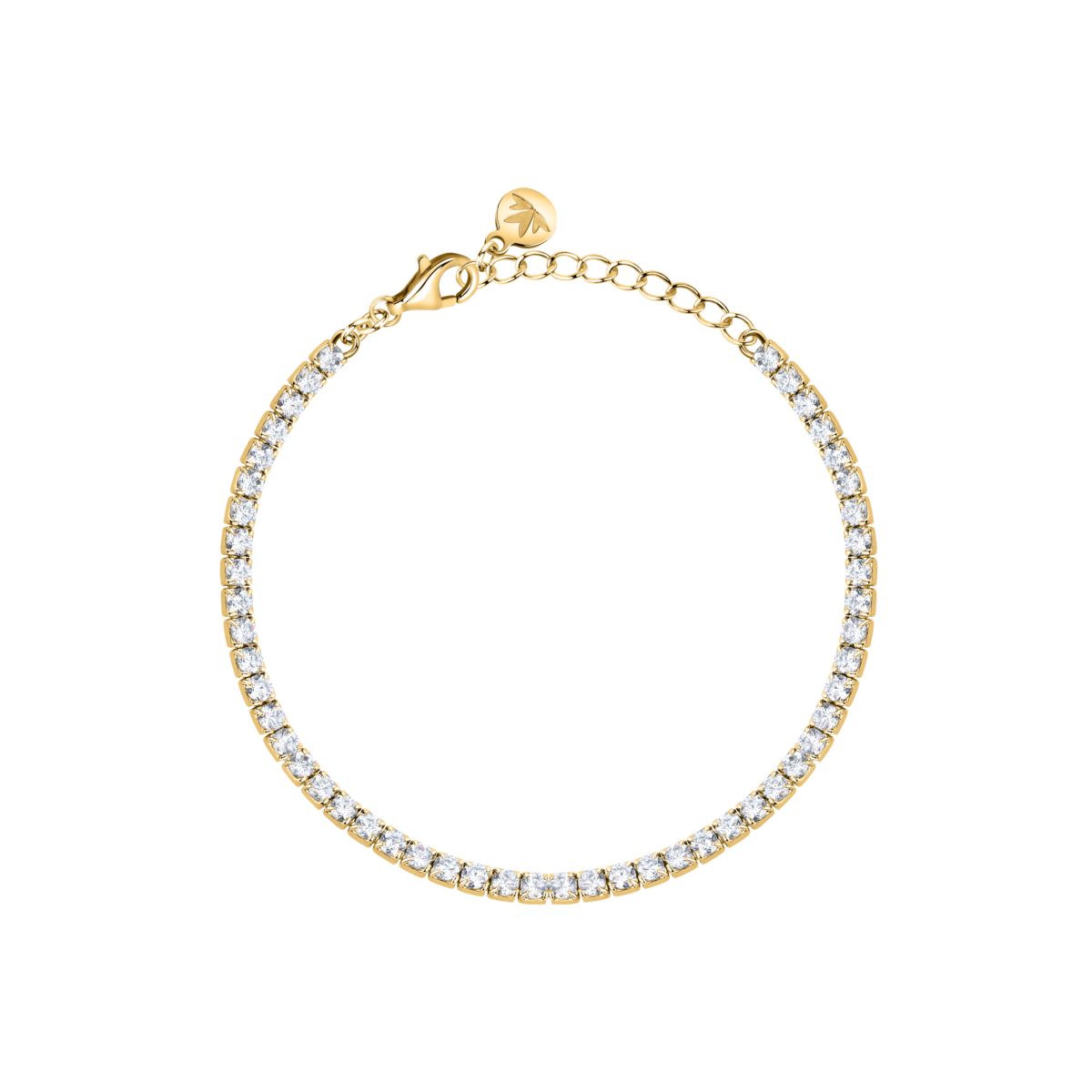 Bracciale Donna Morellato Infinito Tennis in Argento Dorato con Cubic Zirconia Bianchi SABD03 - Morellato