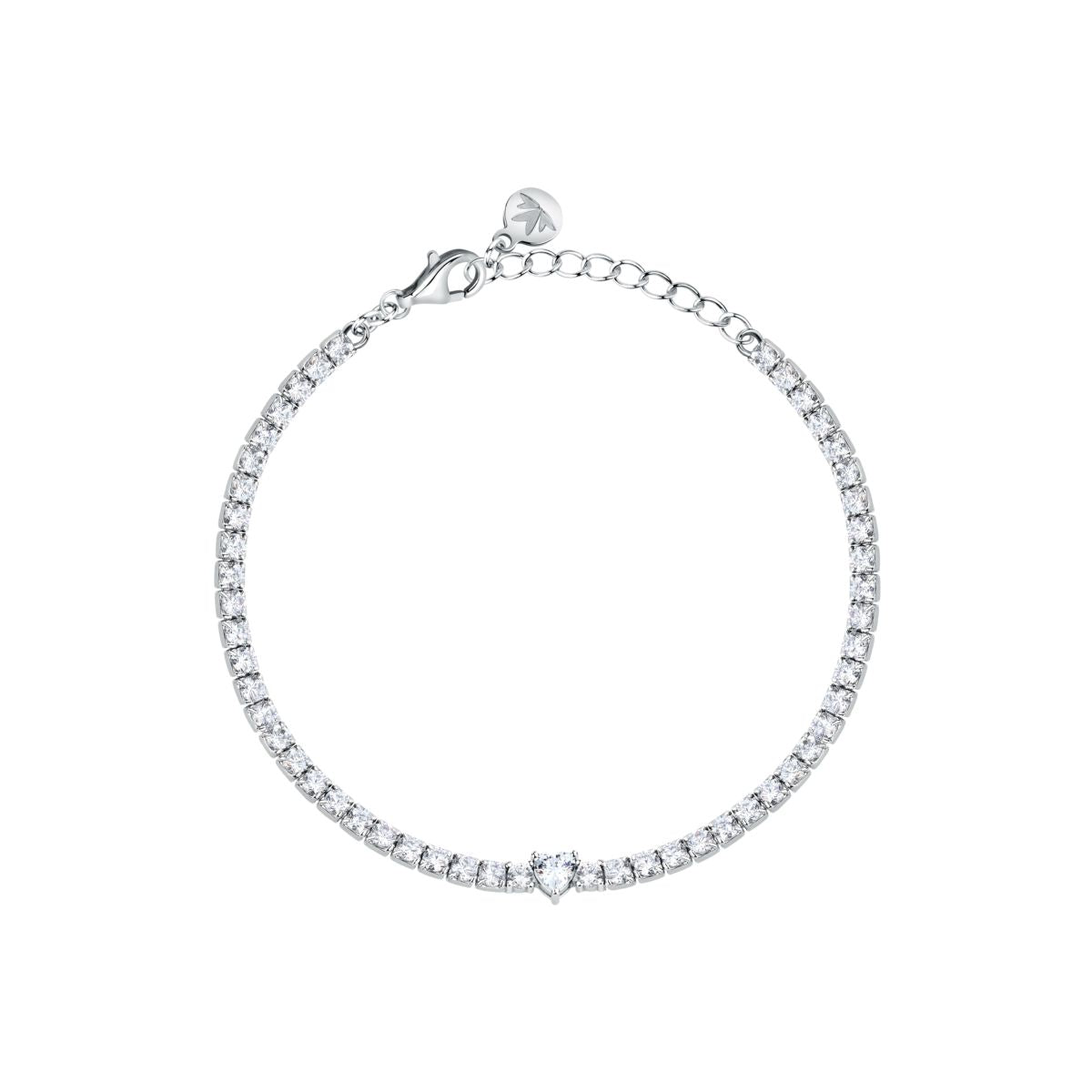 Bracciale Donna Morellato Infinito Tennis in Argento con Cuore in Cubic Zirconia Bianchi SABD04 - Morellato