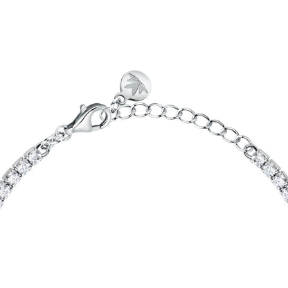 Bracciale Donna Morellato Infinito Tennis in Argento  con Cuore Rosa e Cubic Zirconia SABD05