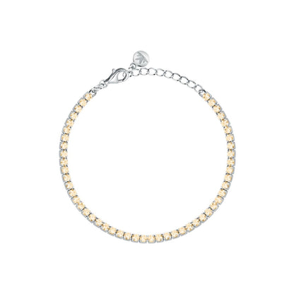 Bracciale Donna Morellato Infinito Tennis in Argento con Cubic Zirconia Gialli SABD06