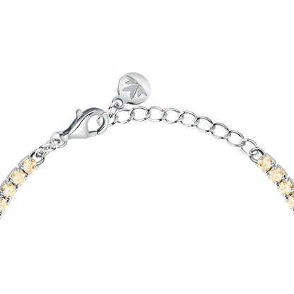 Bracciale Donna Morellato Infinito Tennis in Argento con Cubic Zirconia Gialli SABD06