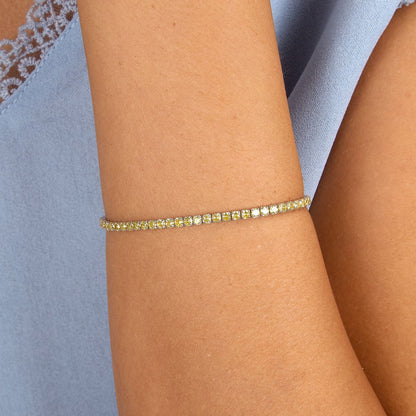 Bracciale Donna Morellato Infinito Tennis in Argento con Cubic Zirconia Gialli SABD06