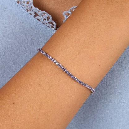 Bracciale Donna Morellato Infinito Tennis in Argento  con Cubic Zirconia Viola SABD07