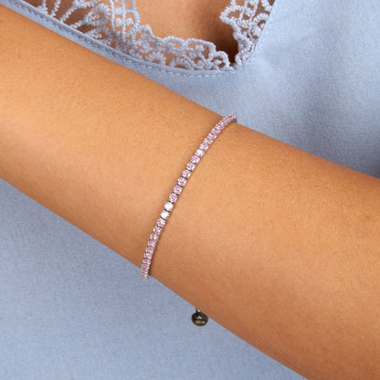 Bracciale Donna Morellato Infinito Tennis in Argento  con Cubic Zirconia Rosa SABD08
