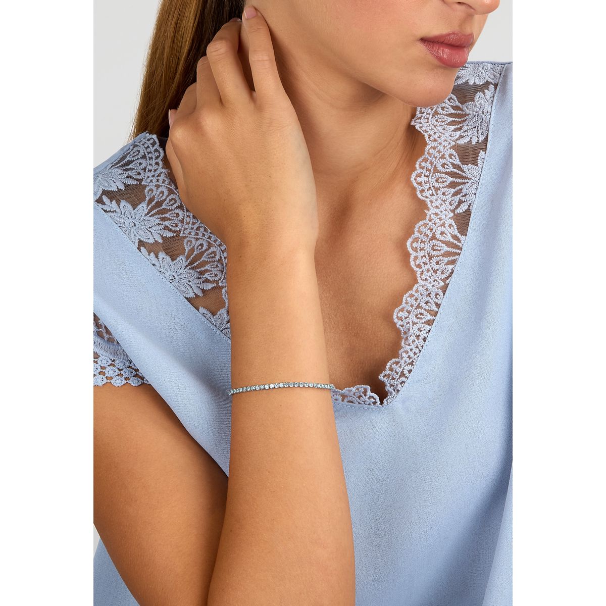 Bracciale Donna Morellato Infinito Tennis in Argento con Cubic Zirconia Blu SABD09 - Morellato