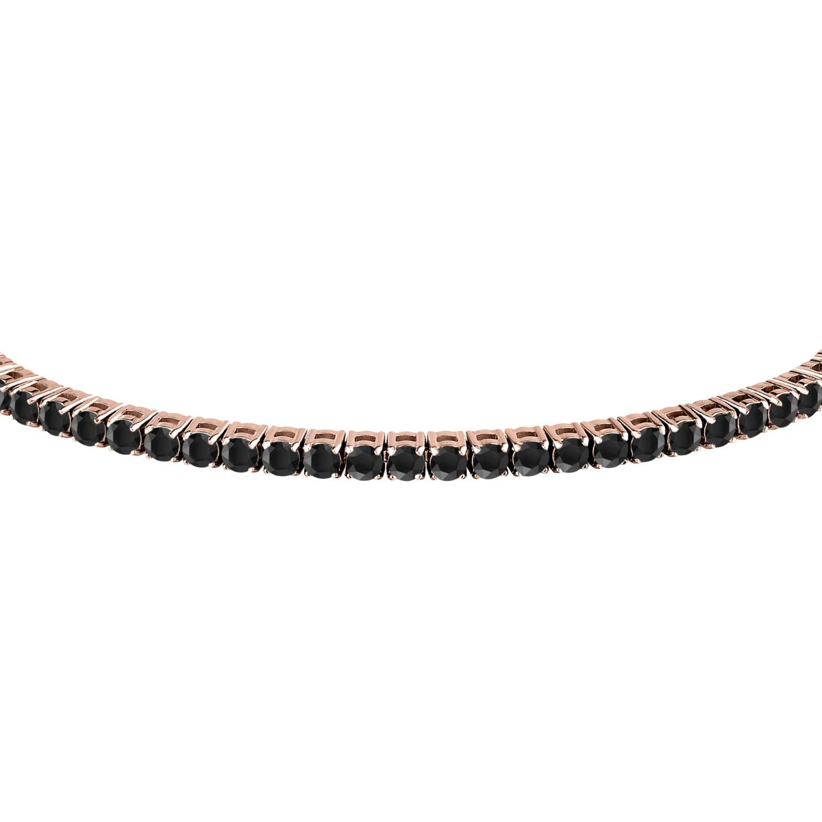 Bracciale Uomo Morellato Club SABV04 Tennis in Acciaio Rose Gold con Zirconi Neri 18,5+3,5 cm - Morellato