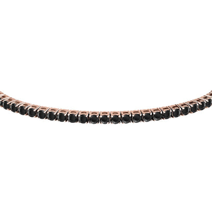 Bracciale Uomo Morellato Club SABV04 Tennis in Acciaio Rose Gold con Zirconi Neri 18,5+3,5 cm