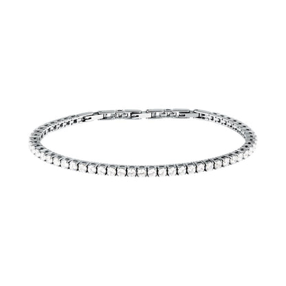 Bracciale Uomo Morellato Club SABV05 Tennis in Acciaio Silver con Zirconi Bianchi 18,5+3,5 cm