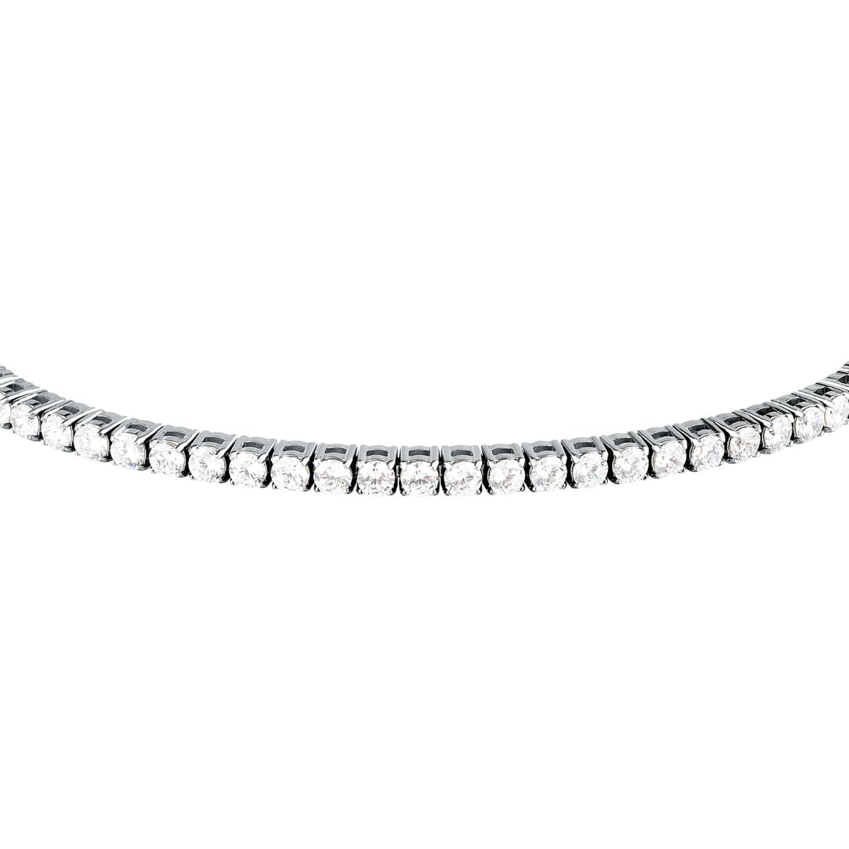 Bracciale Uomo Morellato Club SABV05 Tennis in Acciaio Silver con Zirconi Bianchi 18,5+3,5 cm - Morellato