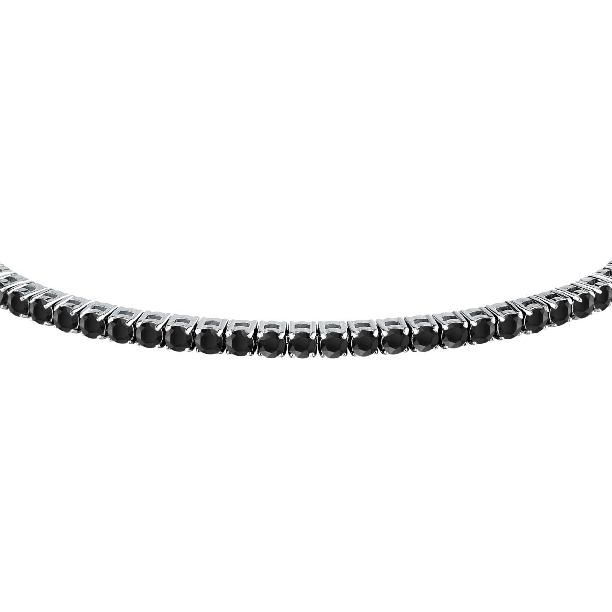 Bracciale Uomo Morellato Club SABV06 Tennis in Acciaio Silver con Zirconi Neri 18,5+3,5 cm - Morellato