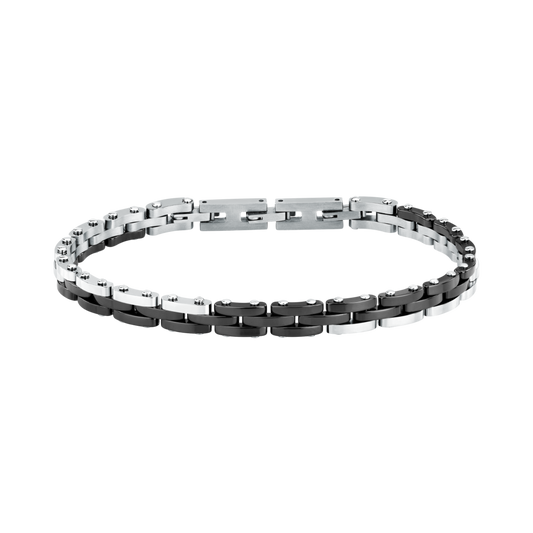 Bracciale Uomo Sector Ceramic a Catena in Acciaio Nero e Silver SAFR60 - Arena Gioielli - Sector