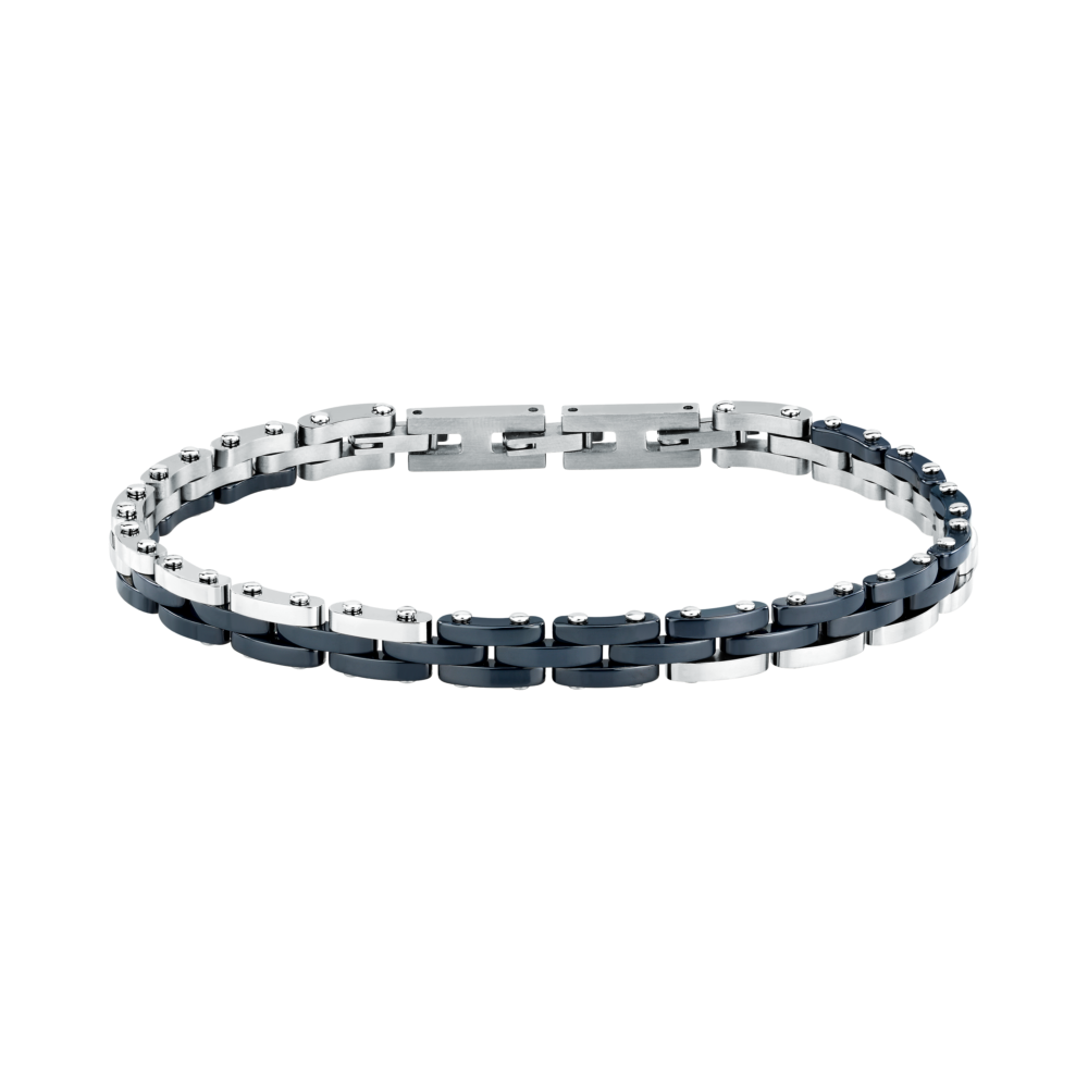 Bracciale Uomo Sector Ceramic a Catena in Acciaio Blu e Silver SAFR61 - Sector