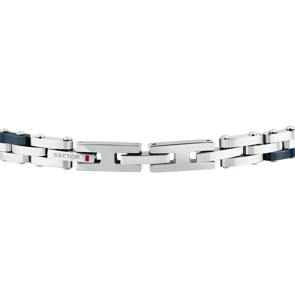 Bracciale Uomo Sector Ceramic a Catena in Acciaio Blu e Silver SAFR61 - Sector