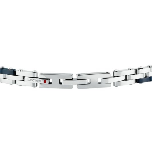 Bracciale Uomo Sector Ceramic a Catena in Acciaio Blu e Silver SAFR61 - Arena Gioielli - Sector