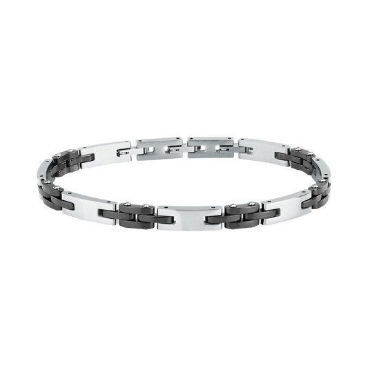 Bracciale Uomo Sector Ceramic a Catena in Acciaio Nero e Silver SAFR62 - Arena Gioielli - Sector