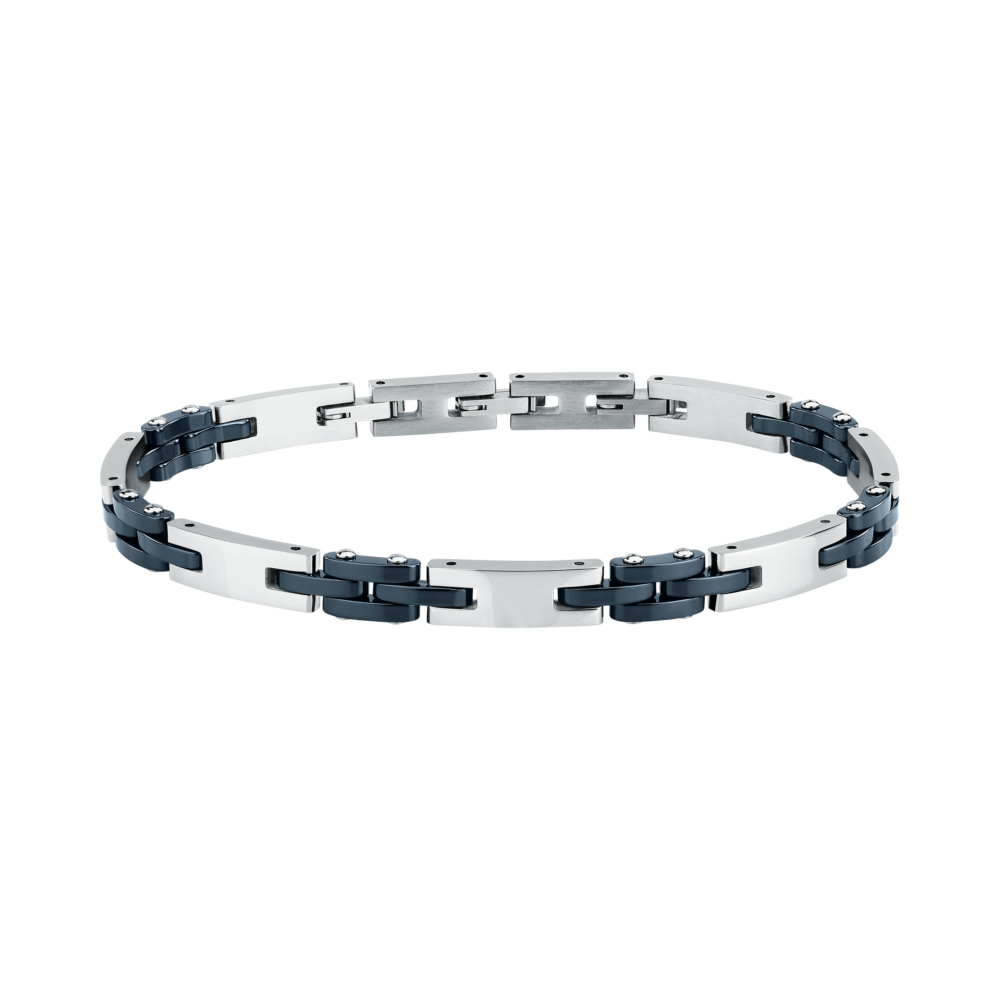 Bracciale Uomo Sector Ceramic a Catena in Acciaio Blu e Silver SAFR63 - Sector