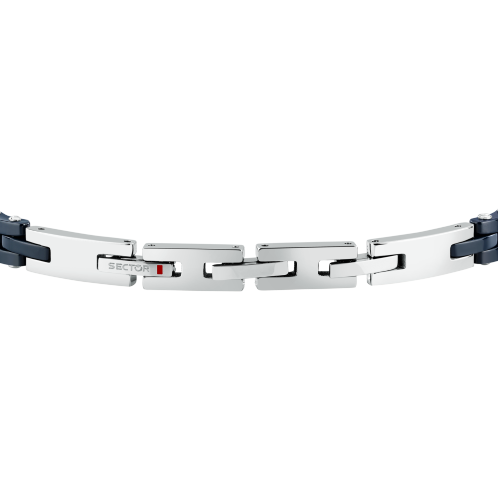 Bracciale Uomo Sector Ceramic a Catena in Acciaio Blu e Silver SAFR63 - Sector