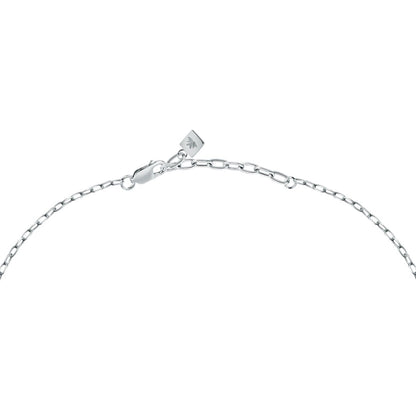 Collana Uomo Morellato Motown SALS128 in Acciaio Silver con Pendente e Zircone Blu 45+5 cm