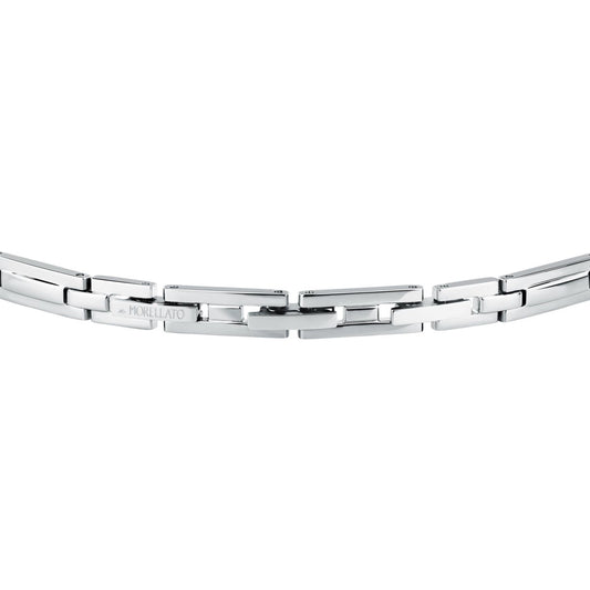 Bracciale Uomo Morellato Motown SALS130 a Catena in Acciaio Silver con Zirconi Blu 18+3,5 cm - Arena Gioielli  - Morellato