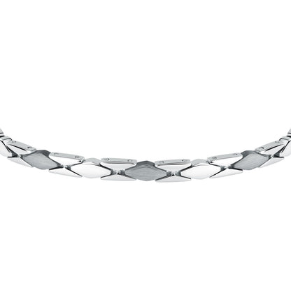 Bracciale Uomo Morellato Motown SALS131 a Catena in Acciaio Silver 18+3,5 cm