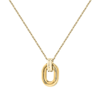 Collana Donna Morellato Vintage SAZJ03 in Acciaio Oro con Ciondolo Maglia Ovale 40+5 cm