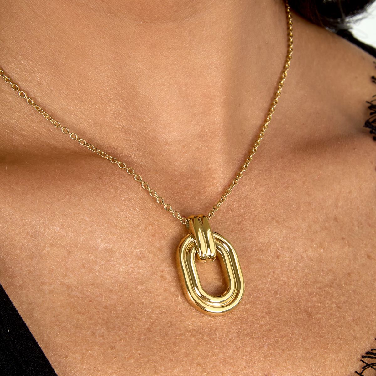 Collana Donna Morellato Vintage SAZJ03 in Acciaio Oro con Ciondolo Maglia Ovale 40+5 cm - Morellato