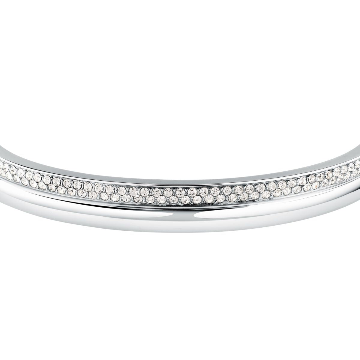 Bracciale Donna Morellato Vintage SAZJ13 Rigido in Acciaio Silver con Cristalli Bianchi 6x5 cm - Morellato